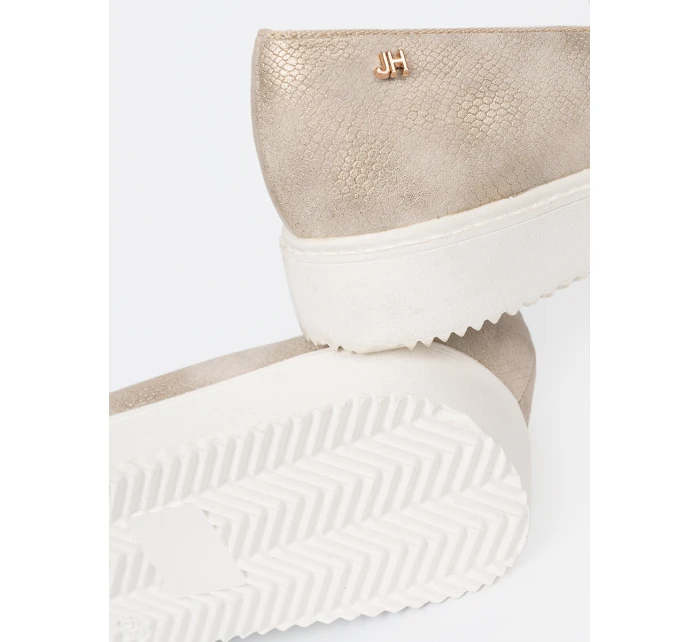 Exkluzívní zlaté dámské mokasíny platforma Exkluzívní zlaté dámské mokasíny platforma