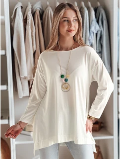 Dámská máslová halenka oversize s přívěskem COMFILA ecru FashionStreet RY2787