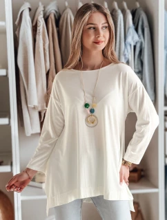 Dámská máslová halenka oversize s přívěskem COMFILA ecru FashionStreet RY2787