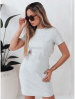 Dámské pruhované mini šaty RIBBINA světle šedé FashionStreet EY2577 Dámské pruhované mini šaty RIBBINA světle šedé FashionStreet EY2577