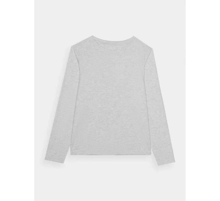 Dámské oversize hladké tričko s dlouhým rukávem model 21432182 - 4F Dámské oversize hladké tričko s dlouhým rukávem model 21432182 - 4F