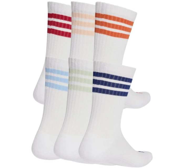 Adidas 3-Stripes Essentials Cushioned Crew 6 Pak ponožky bílé KE5493 Adidas 3-Stripes Essentials Cushioned Crew 6 Pak ponožky bílé KE5493