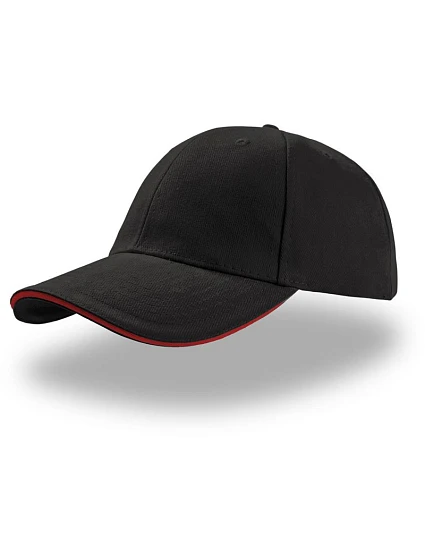 Atlantis Headwear Liberty Sandwich 6 panelová kšiltovka "Liberty Sandwich" 33.0005 black/red Atlantis Headwear Liberty Sandwich 6 panelová kšiltovka "Liberty Sandwich" 33.0005 black/red