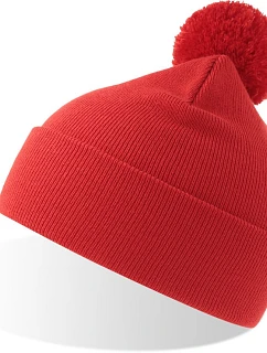 Atlantis Headwear Wind-S Pompom Pletená čepice s bambulí 33.0294 red
