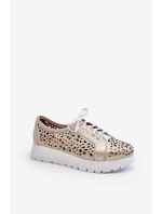 Kožené Polobotky Na Platformě Bežové model 21646202 - Zazoo Kožené Polobotky Na Platformě Bežové model 21646202 - Zazoo