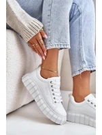 Zateplené Dámské Sneakersy Big Star MM274616 Bílé Zateplené Dámské Sneakersy Big Star MM274616 Bílé