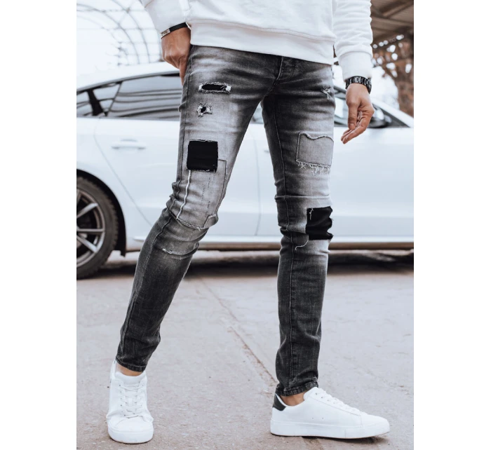Pánské džínové kalhoty šedé FashionStreet UX4293 Pánské džínové kalhoty šedé FashionStreet UX4293