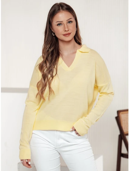 Dámský oversize svetr VISTILLA lemon FashionStreet MY2415