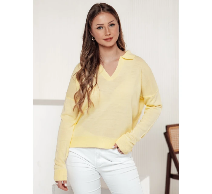 Dámský oversize svetr VISTILLA lemon FashionStreet MY2415