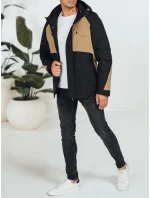 Pánská zimní bunda s kapucí v barvě camel Dstreet TX5041