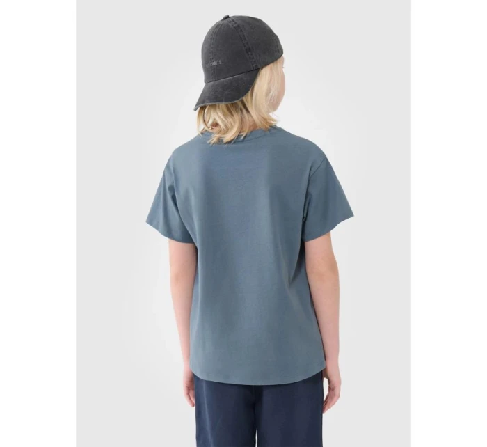Hladké chlapecké tričko oversize 4F 4FJWSS25TTSHM2324-46S