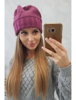Dámská čepice Danuta K331 tmavě fialová Dámská čepice Danuta K331 tmavě fialová