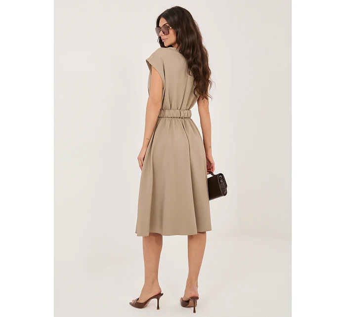 Sukienka MI SK  ciemny bezowy model 22109810 - FPrice