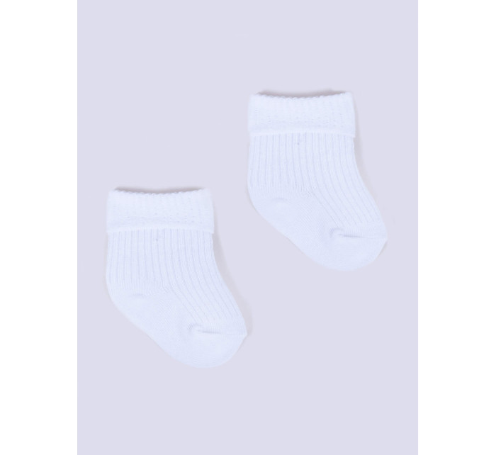 Kojenecké ponožky Yoclub Baby Turn Cuffs 3-pack SKA-0009U-0100 White