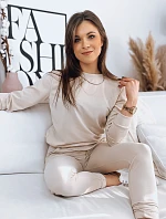 Dámská tepláková souprava MILIAN AY0819 béžová - FashionStreet
