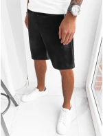 Pánské černé teplákové šortky FashionStreet SX2275 Pánské černé teplákové šortky FashionStreet SX2275