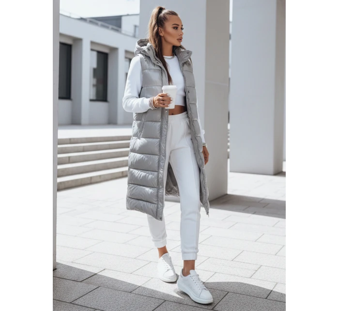 Dámská prošívaná vesta GANTINI stříbrná FashionStreet TY3744