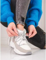 Dámské sněhule bez podpatku KK274272 Bílá - BIG STAR