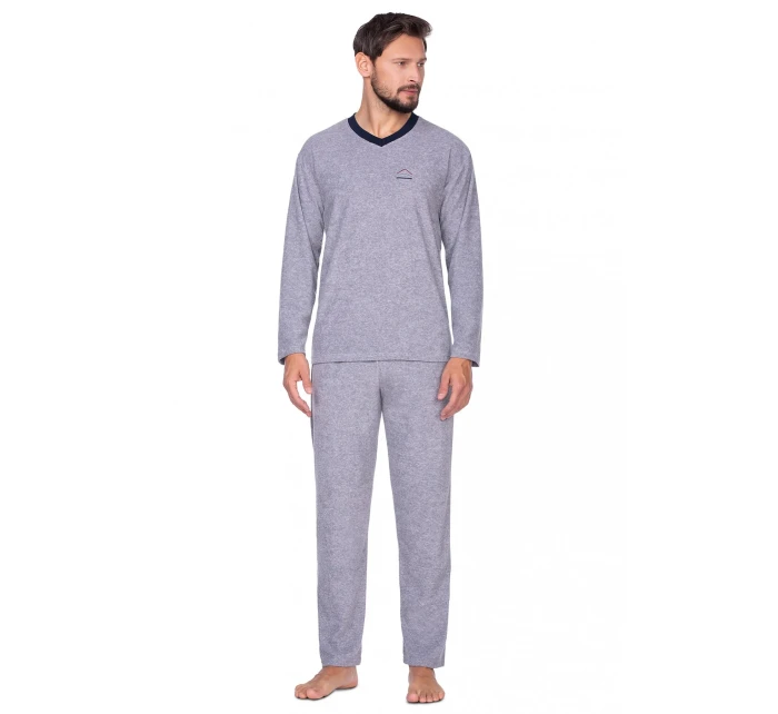 Pánské dlouhé froté pyžamo Regina 592 M-XL Pánské dlouhé froté pyžamo Regina 592 M-XL