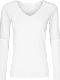 Promodoro 1560 Dámské tričko do V s dl. rukávem - X.O 40.1560 white