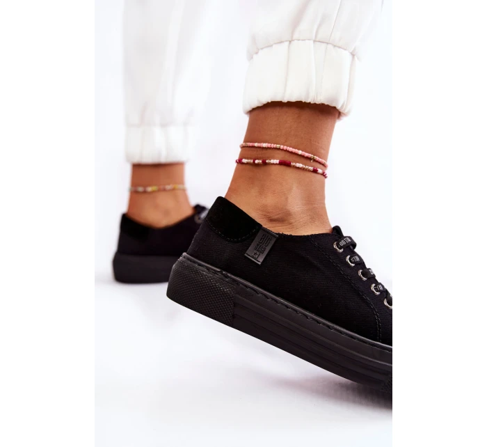 Dámské tenisky Memory Foam System Big Star model 21599556 Černe - Big Star Shoes Dámské tenisky Memory Foam System Big Star model 21599556 Černe - Big Star Shoes