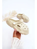 Dětské pěnové pantofle Crocs Béžove model 21624118 - Boto