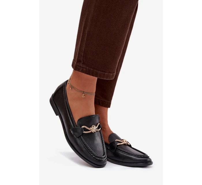 Dámské mokasíny s ozdobným detailem černé Rosynne Dámské mokasíny s ozdobným detailem černé Rosynne