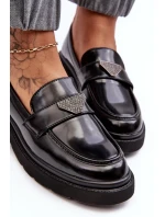 Dámské mokasíny na plochém podpatku Černá Venla Dámské mokasíny na plochém podpatku Černá Venla