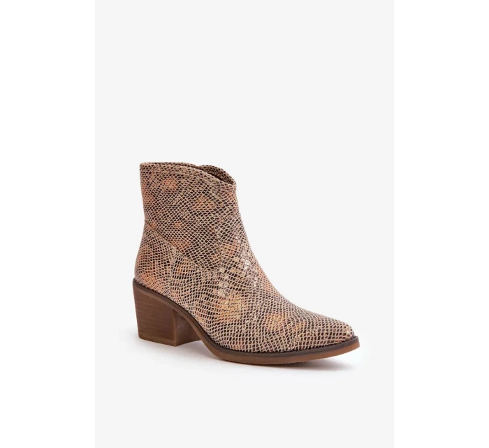 Dámské Boty Na Zip Vzor Zlaté model 21106958 - Kesi Dámské Boty Na Zip Vzor Zlaté model 21106958 - Kesi