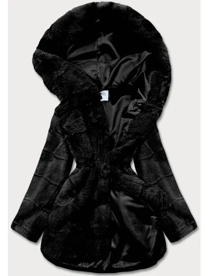 Černá kožešinová dámská bunda (CX009-1) Černá kožešinová dámská bunda (CX009-1)