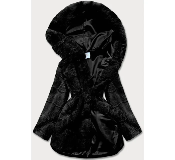 Černá kožešinová dámská bunda (CX009-1) Černá kožešinová dámská bunda (CX009-1)