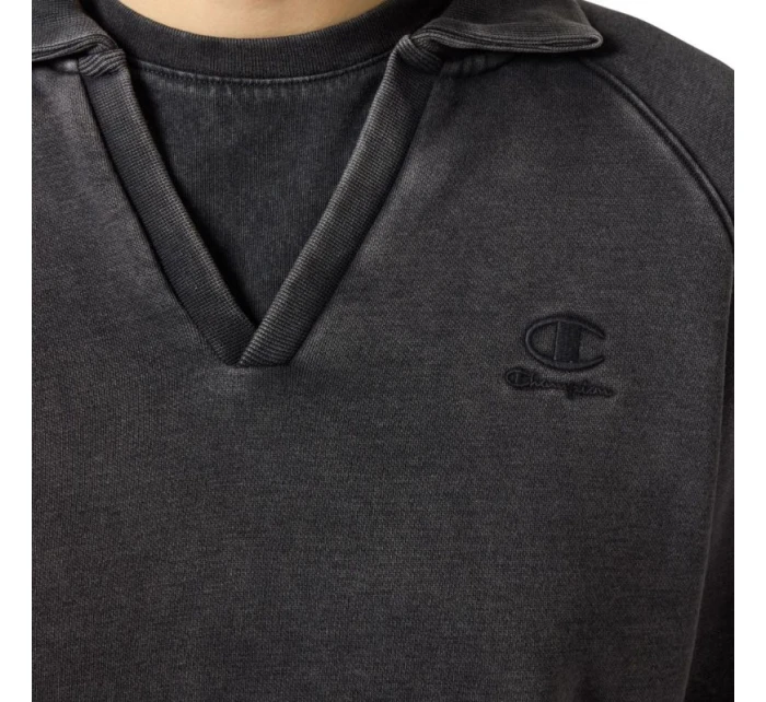 Dámská mikina Polo Neck Sweatshirt šedá model 21493647 KK001 - CHAMPION Dámská mikina Polo Neck Sweatshirt šedá model 21493647 KK001 - CHAMPION