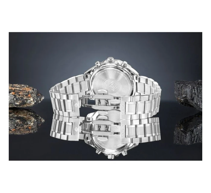 Pánské hodinky Giewont Chronograph Sapphire Silver GW7290-B2