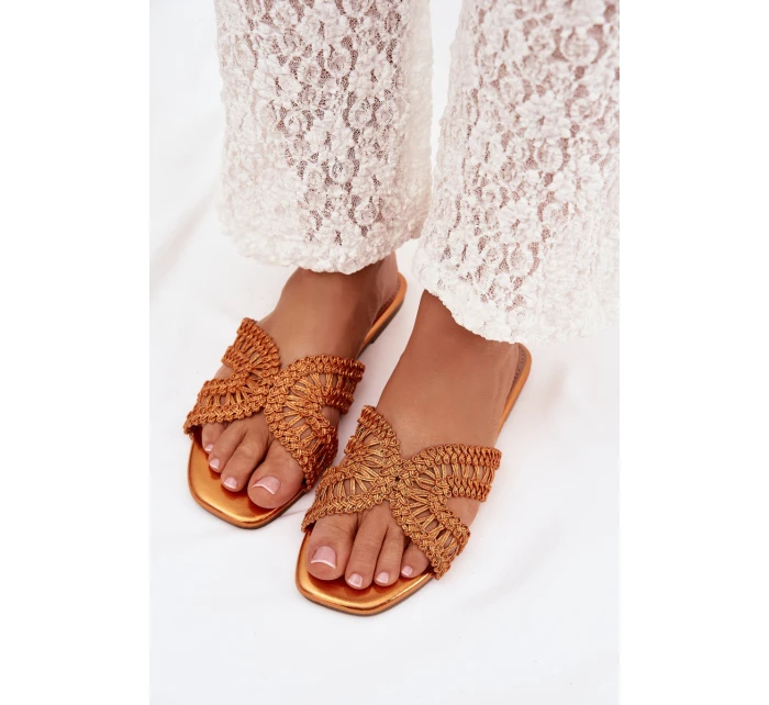 Dámské ploché oranžové pantofle model 22032000 - Boto