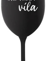 (NE)VINNÁ VÍLA - černá sklenice na víno 350 ml