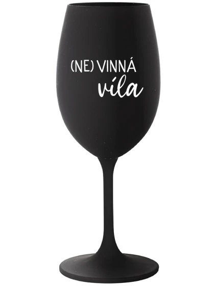 (NE)VINNÁ VÍLA - černá sklenice na víno 350 ml (NE)VINNÁ VÍLA - černá sklenice na víno 350 ml