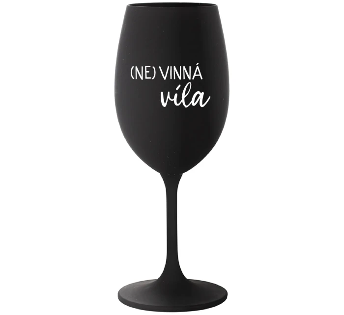 (NE)VINNÁ VÍLA - černá sklenice na víno 350 ml (NE)VINNÁ VÍLA - černá sklenice na víno 350 ml