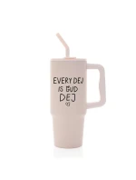 EVERY DEJ IS GUD DEJ - růžový cestovní termohrnek 900 ml  