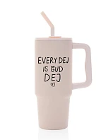 EVERY DEJ IS GUD DEJ - růžový cestovní termohrnek 900 ml