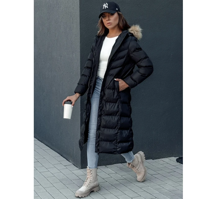 Dámský zimní kabát LUXWARM černý FashionStreet TY4374