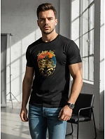 Pánské tričko s potiskem Vintage Vibes černé NX052R