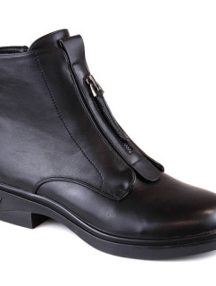 Filippo W PAW494 černé zateplené boty na podpatku se zipem