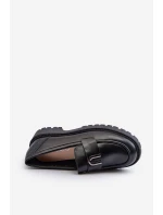 Dětské polobotky mokasíny s ozdobou Černé model 21649173 - VINCEZA