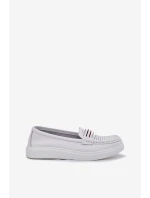 Dámské Kožené Mokasíny Bílé model 21696947 - EVENTO Dámské Kožené Mokasíny Bílé model 21696947 - EVENTO