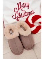 Dámské pantofle s kožešinou Khaki Eveline Dámské pantofle s kožešinou Khaki Eveline