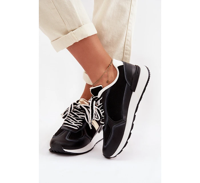 Dámské tenisky z eko kůže Černé Kelira