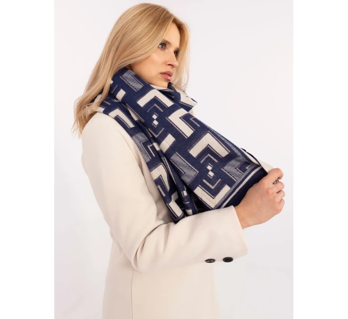 Šála AT SZ 23158.32 tmavě modrá a bílá