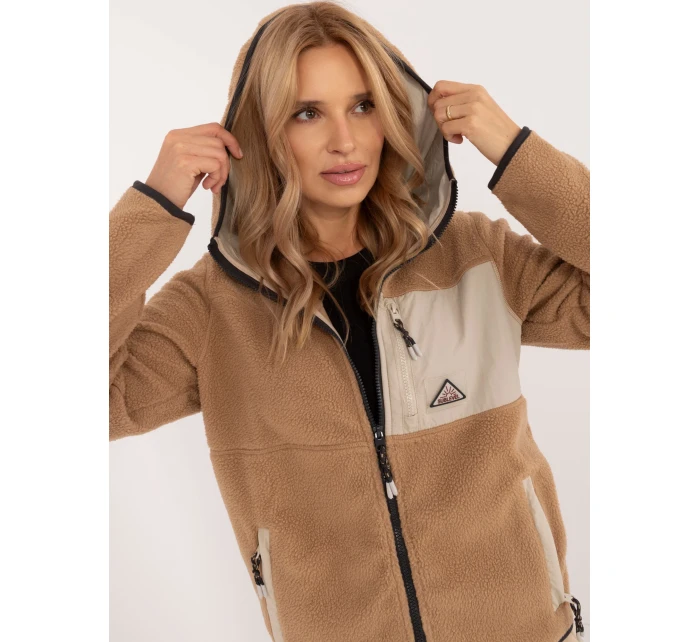 Mikina D20001M02671A2 světle hnědá