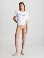 Dámské kalhotky 3 Pack Bikini Briefs Bottoms Up 000QD3804EFIY černá/bílá/hnědá - Calvin Klein