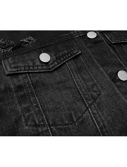 Černá dámská džínová bunda s model 18565122 - P.O.P. SEVEN